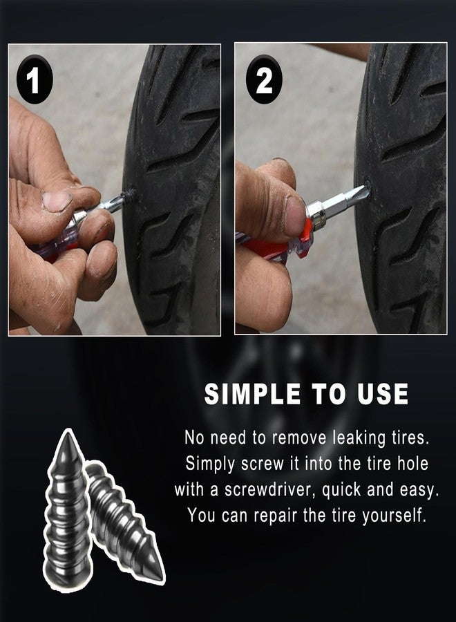 Ohleats 40 PCS Tire Repair Rubber Nail, Self-Service Vacuum Tire Repair Nail Kit, Tire Quick Puncture Repair Tools for Automotive Truck Tractor, Universal Car Accessories (Large&Small) - Image 3